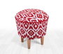 Atelier Del Sofa Puf Bohemio Rojo y Blanco